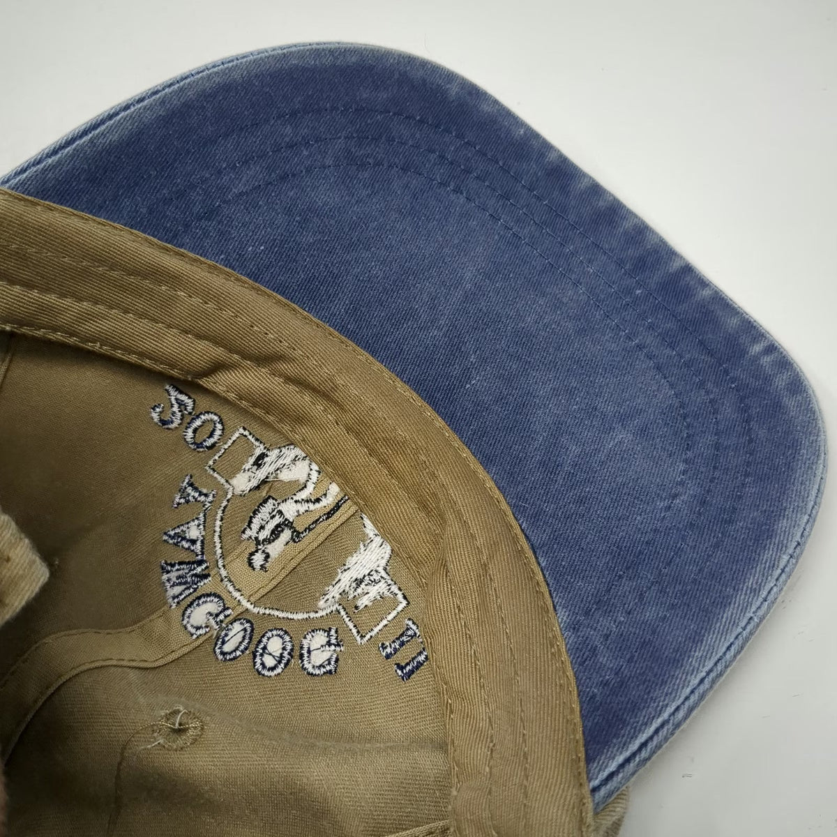Yawgoog Hiker 2011 Baseball Cap Beige Blue One Size Slideback Embroidered Hat