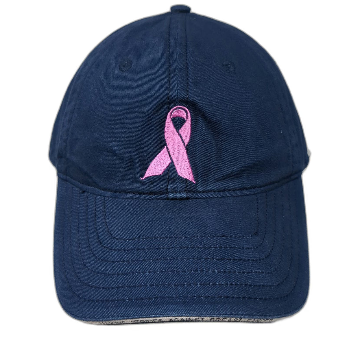 Blue Baseball Cap OSFM Breast Cancer Awareness Pink Ribbon American Cancer Hat