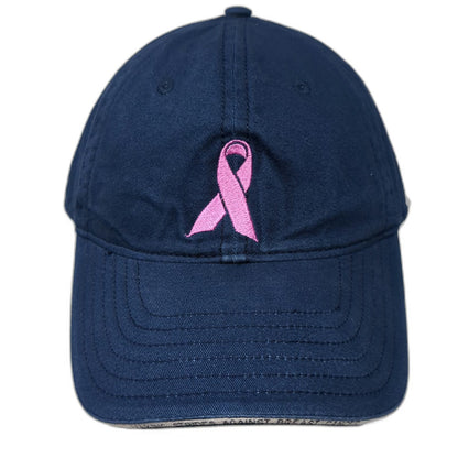 Blue Baseball Cap OSFM Breast Cancer Awareness Pink Ribbon American Cancer Hat