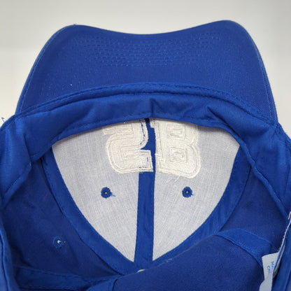 SB Strapback Hat Blue One Size Adjustable Port & Company 6 Panel Solid