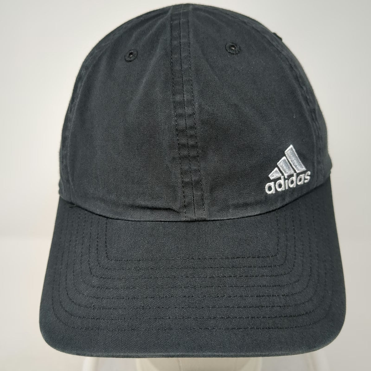 Adidas Baseball Cap Black One Size Strapback Hat AEROREADY Logo Cotton Blend