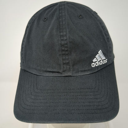 Adidas Baseball Cap Black One Size Strapback Hat AEROREADY Logo Cotton Blend