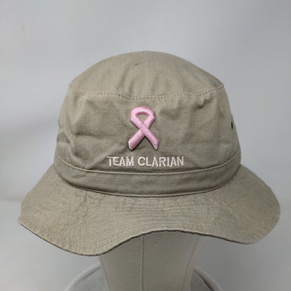 Team Clarian Race For The Cure 2001 Fisherman Bucket Hat Tan OS Embroidered