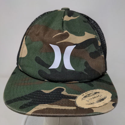 Hurley Snapback Mesh Back Trucker Hat Camouflage One Size Adjustable