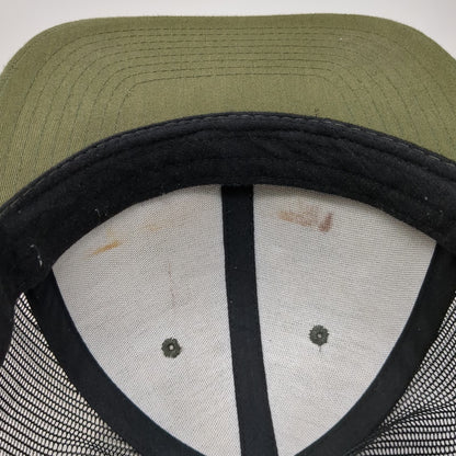 Cedar Creek Capital Trucker Hat Green One Size Mesh Back Snapback Leather Patch