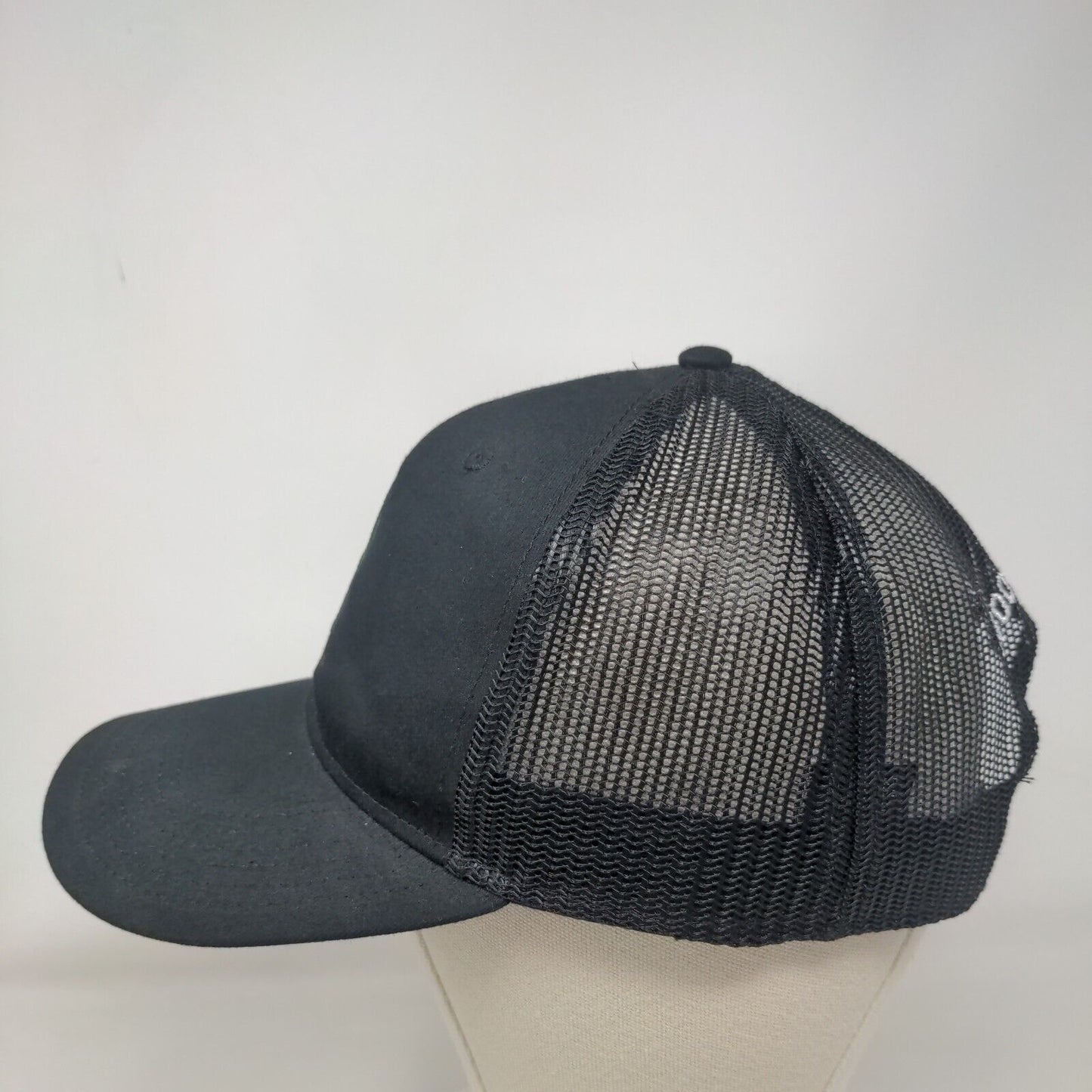 Wood Grain Snapback Mesh Back Trucker Hat Black OSFM 6 Panel Otto