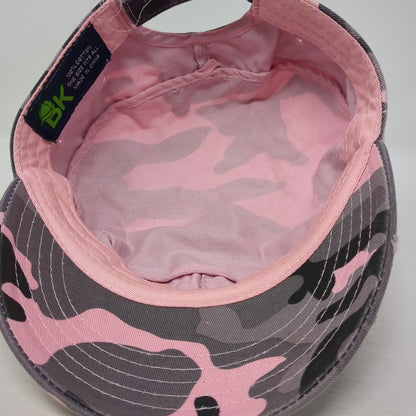 BK Army Cap Pink Gray Black Camo One Size Adjustable Cotton Cadet Patrol Hat