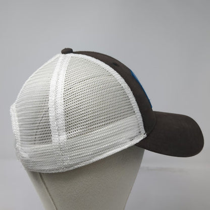 The North Face Trucker Hat Brown One Size Mesh Back Alpine Patch Snapback