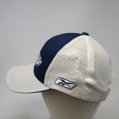 Reebok Dallas Cowboys NFL Trucker Hat Blue White One Size Mesh Snapback Script