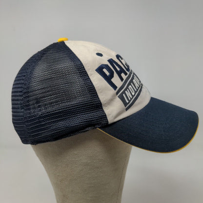 Fan Favorite Men's Snapback Mesh Back Hat Blue White OSFA Indiana Pacers