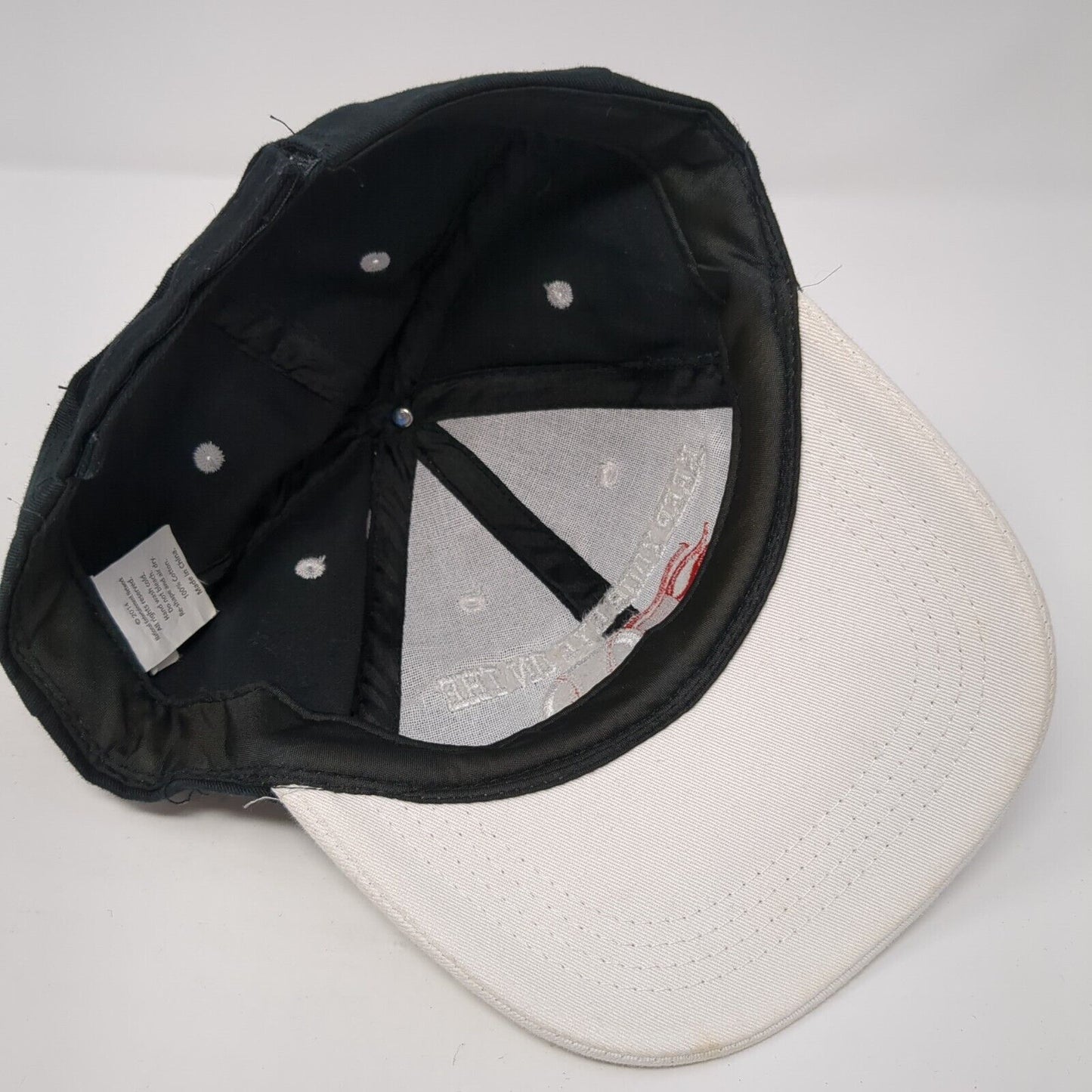 Keep Your Eye On The Ball Strapback Hat Black OS Adjustable Embroidered Cotton
