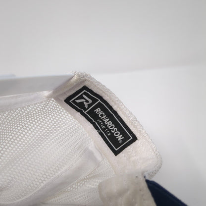 Dayville Mercantile Patch Snapback Trucker Hat Blue One Size Mesh Back