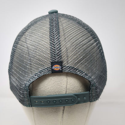 Dickies Trucker Hat Green One Size Mesh Snapback Workwear Logo Patch Gray Black
