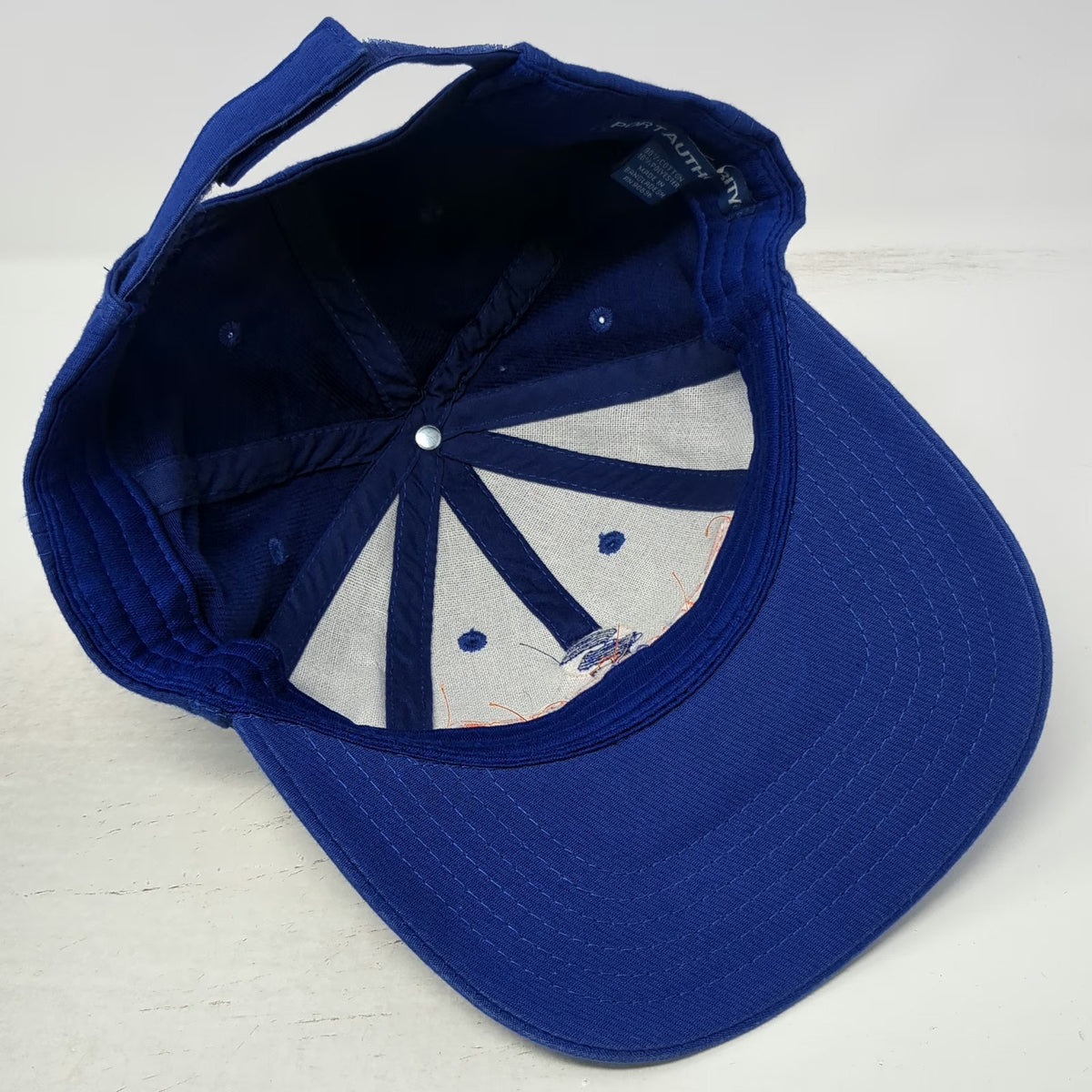 Port Authority Baseball Cap Blue OSFM Strata Mesh Side Panels Embroidered Hat
