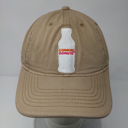 Dunkin' Donuts Slideback Hat Tan OSFA Adjustable Embroidered 6 Panel