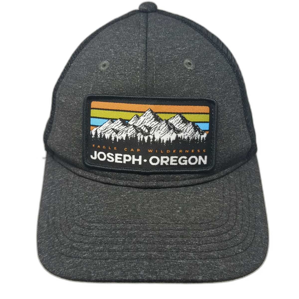 VooDoo Trucker Hat Gray One Size Eagle Cap Wilderness Joseph Oregon Patch Mesh