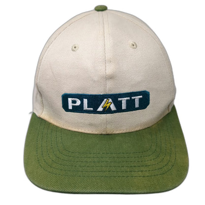 Platt Electric Supply Corporate Baseball Cap Beige Green One Size Strapback Hat