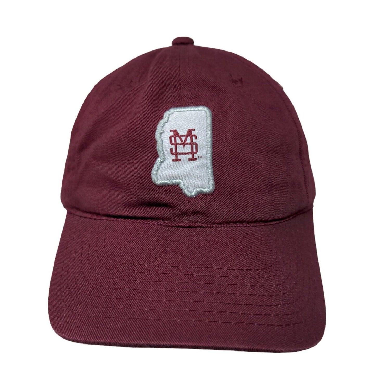 SCA Men's Slideback Hat Red OSFA Embroidered Mississippi State University Logo