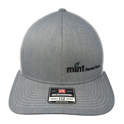 Mint Dental Care Snapback Trucker Hat Gray OS Adjustable Mesh Back Richardson