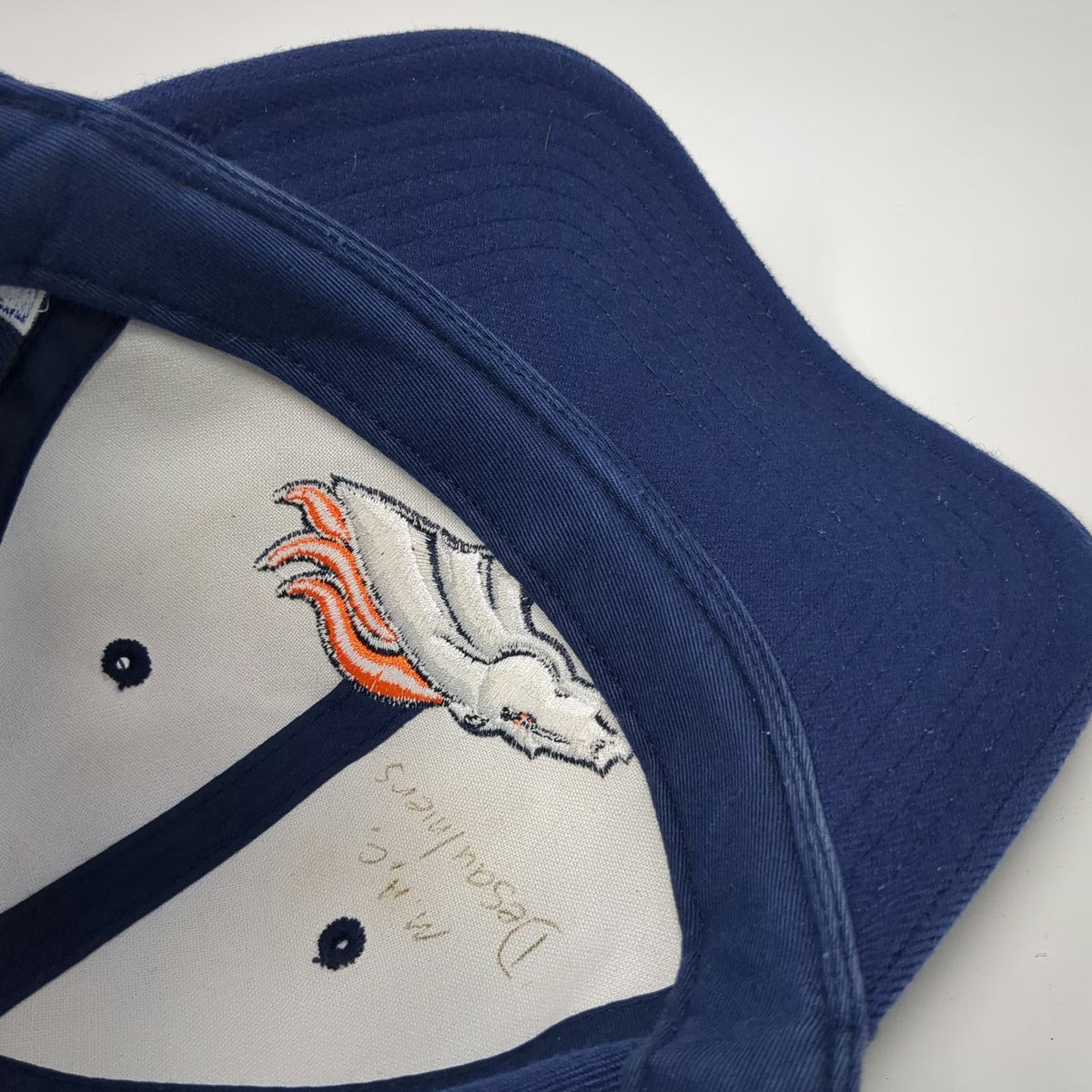 Reebok Denver Broncos NFL Blue Cap One Size Strapback Embroidered Orange White
