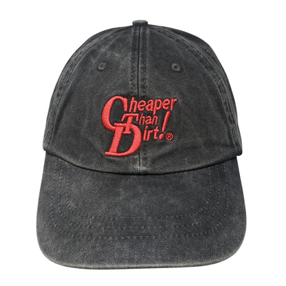 Cheaper Than Dirt! Slideback Baseball Cap Gray One Size Adjustable Embroidered