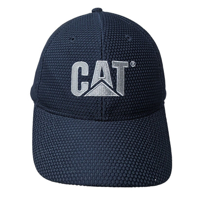 CAT Snapback Hat Blue One Size Adjustable Vented Holes 6 Panel Polyester
