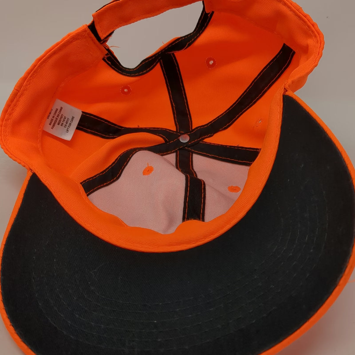 Red Head Orange Baseball Cap One Size Strapback Hunting Blaze Safety Outdoor Hat