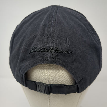 Eddie Bauer Strapback Hat Black One Size Adjustable Embroidered Outdoor