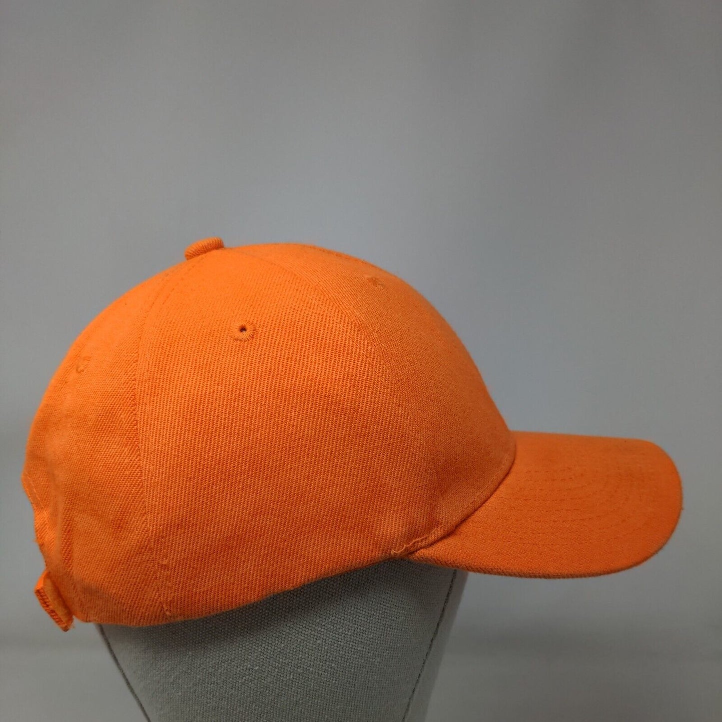 choKoLids Strapback Hat Orange OSFA Adjustable 6 Panel Blank Polyester