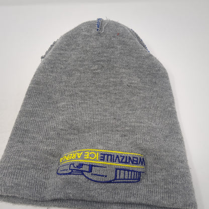 Wentzville Ice Arena Pom Pom Knit Beanie Hat Blue One Size Embroidered