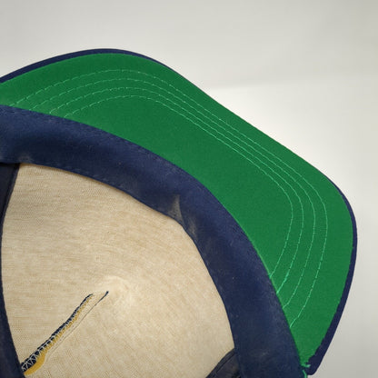 Hogle Zoo Snapback Mesh Back Trucker Hat Blue OSFA Adjustable Triangle