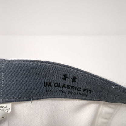 Wesco Fitted Hat White L/XL Embroidered Logo Under Armour Blitzing