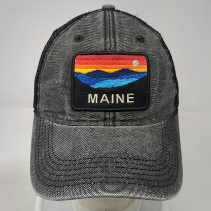 Legacy Trucker Hat Gray One Size Maine Sunset Mountain Mesh Snapback Adjustable