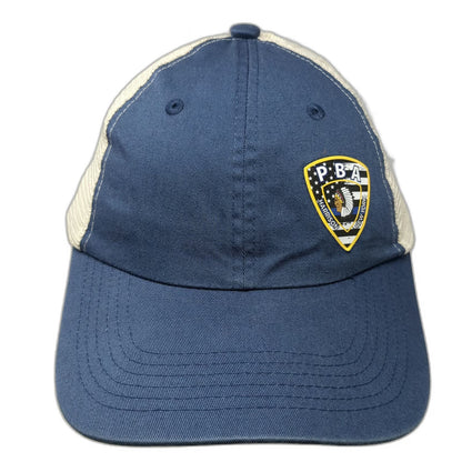Port Authority Trucker Hat Blue One Size Harrison New York PBA Shield Patch