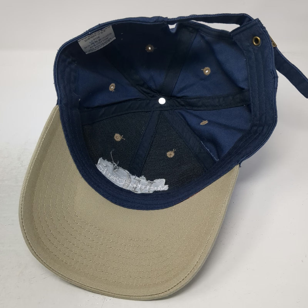 Sherry USA Baseball Cap Blue One Size Monte Carlo MC Embroidered Slideback Hat