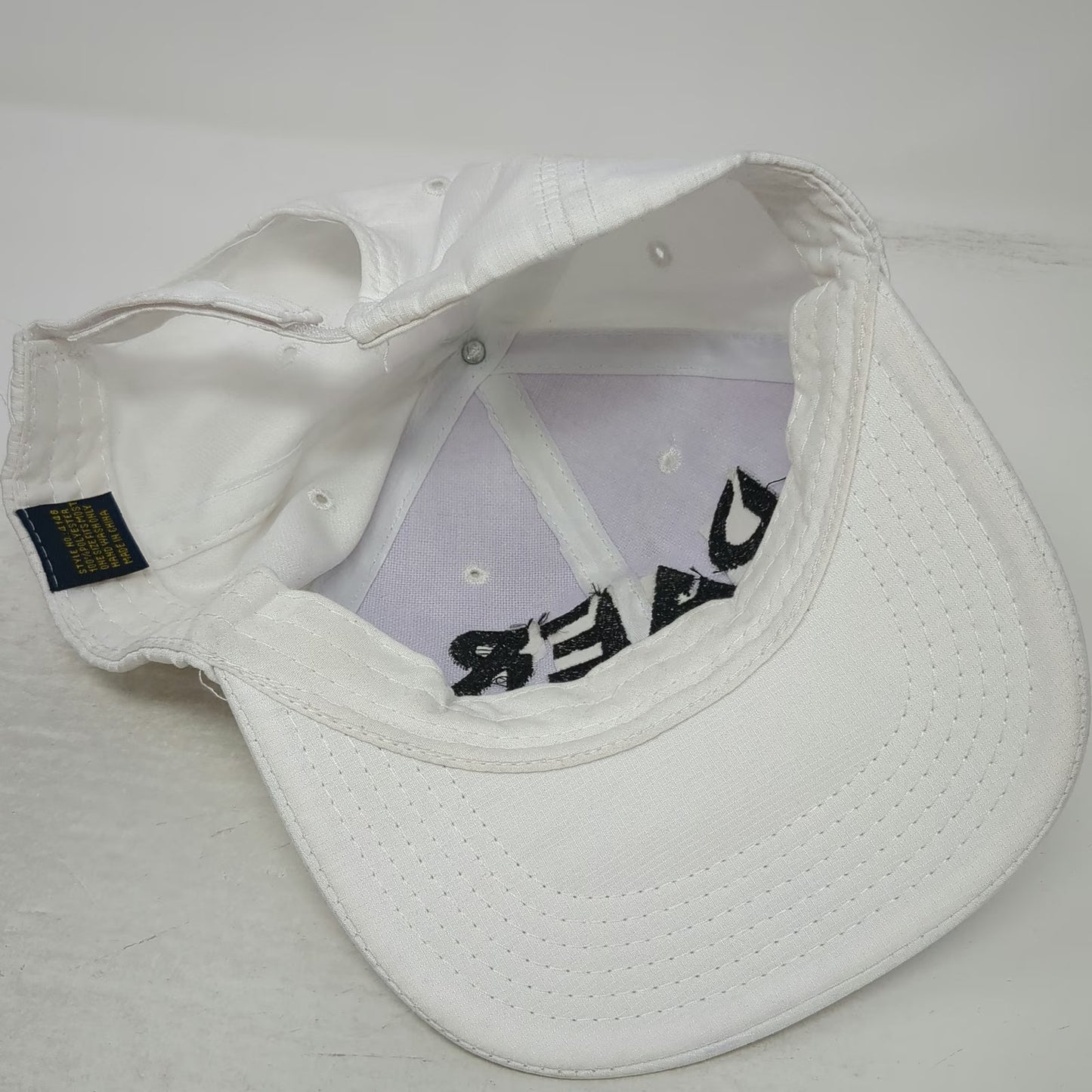 DAER Dayclub Embroidered Baseball Cap White One Size Strapback Adjustable Hat