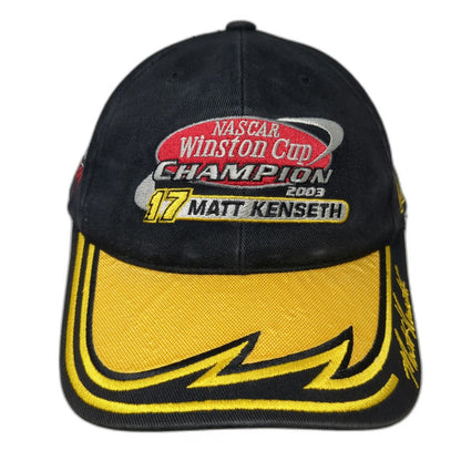 Checkered Flag Sport Baseball Cap Black One Size 2003 NASCAR Matt Kenseth 17 Hat