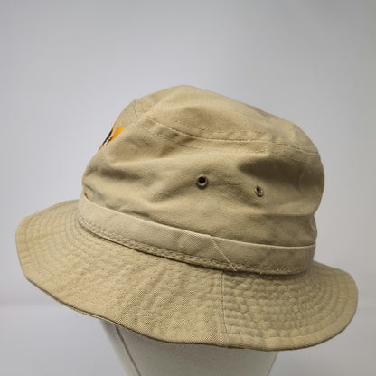 Goofy's Co Bucket Hat Beige Mickey Mouse Disney M Embroidered Cotton Vintage