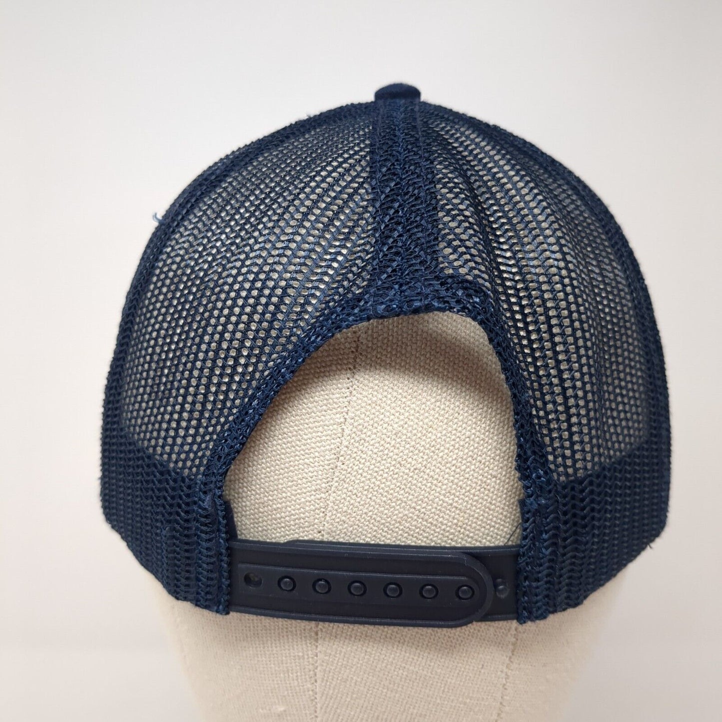 Cap America Snapback Mesh Back Trucker Hat Blue One Size Fire Pizza