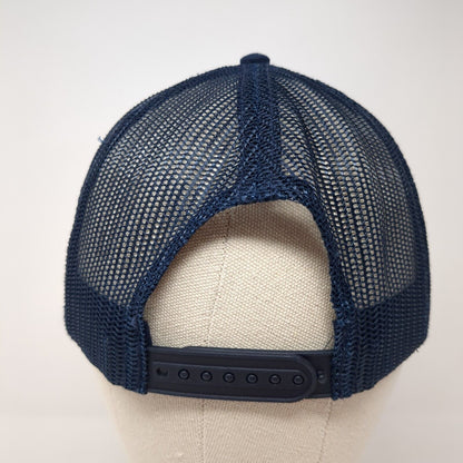 Cap America Snapback Mesh Back Trucker Hat Blue One Size Fire Pizza