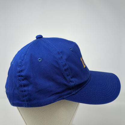 1230 Snapback Hat Blue One Size Adjustable Embroidered Solid 6 Panel