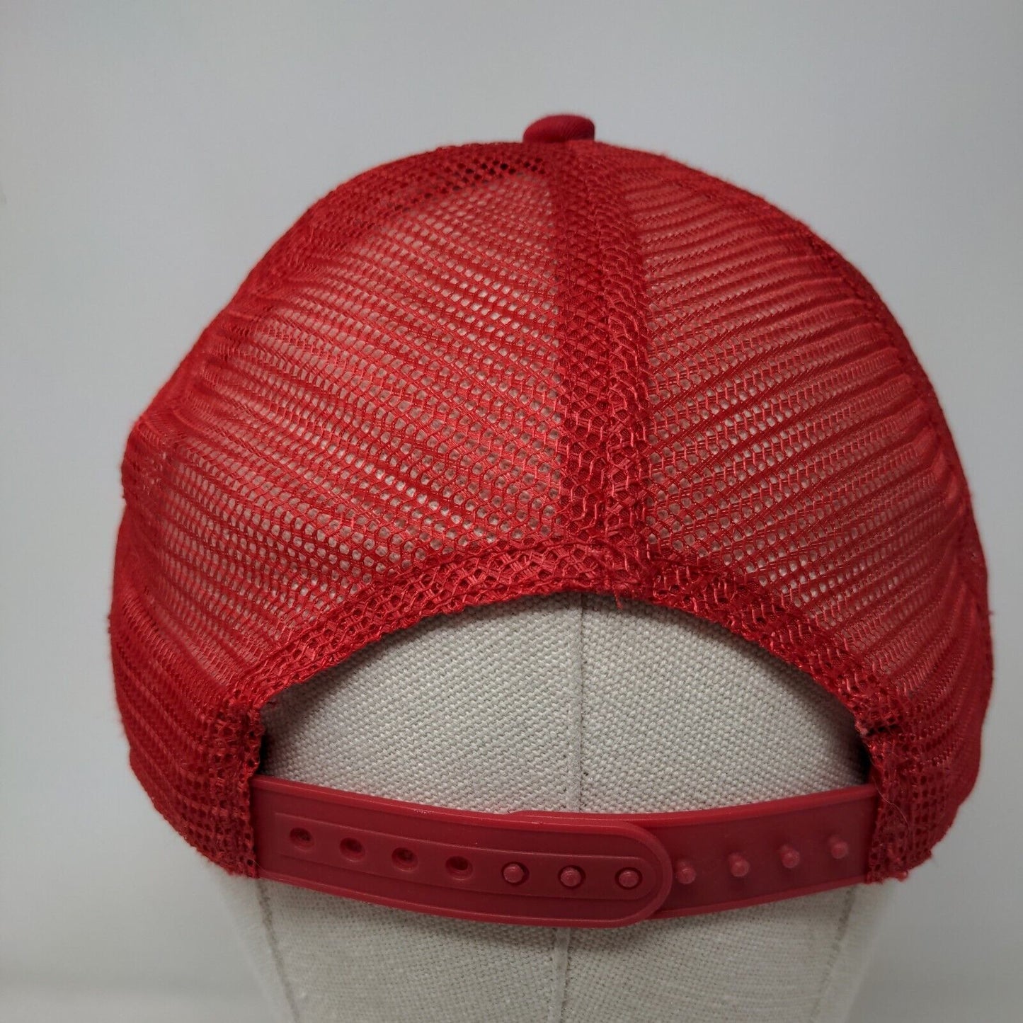 Beer Snapback Mesh Back Trucker Hat Red OSFA Colorblock Infinity