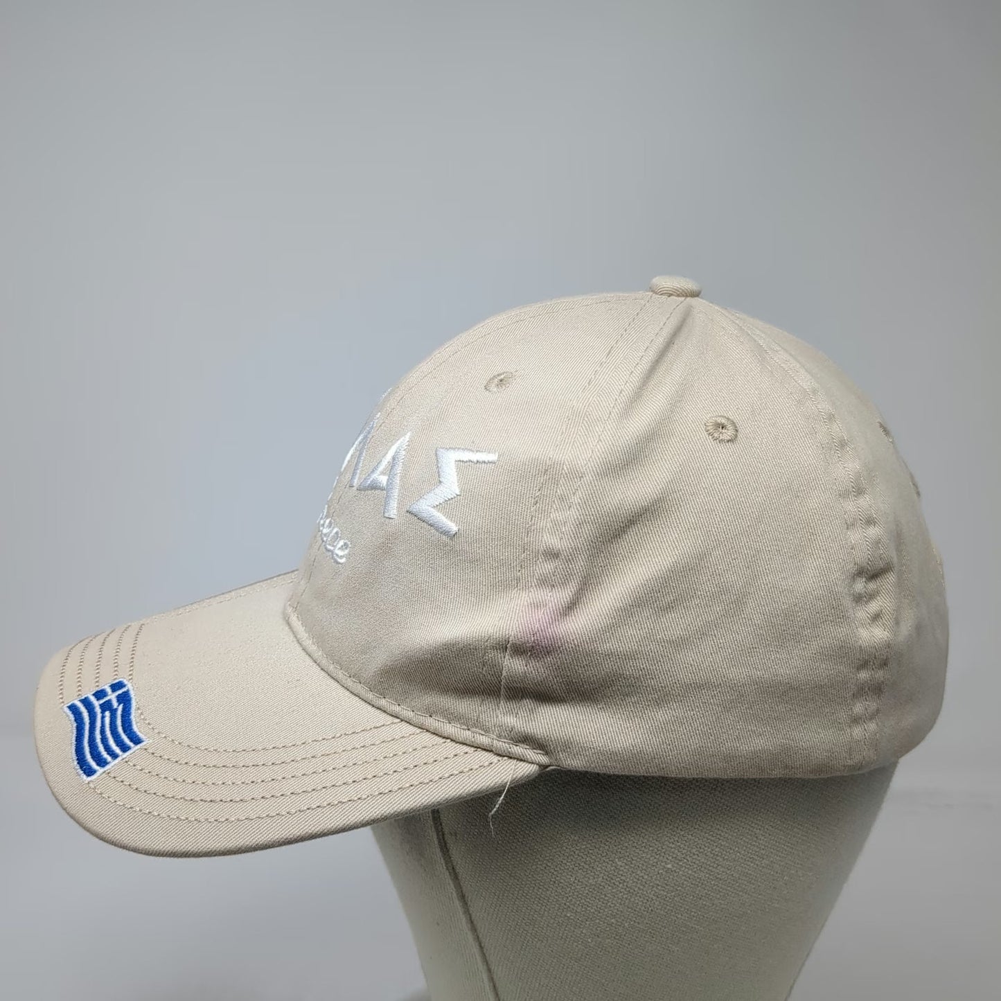 Greece National Team Beige Cap One Size Strapback Greek Flag Embroidered Hat