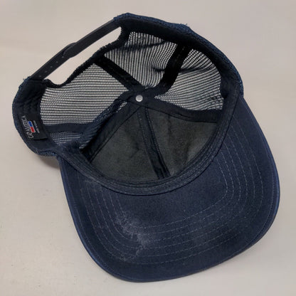 Pirtek Snapback Mesh Back Trucker Hat Blue One Size Embroidered Cap America