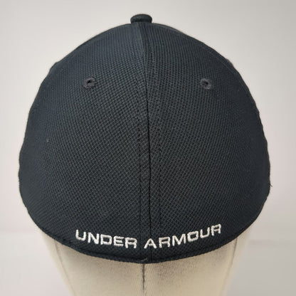 Under Armour Baseball Cap Black M Embroidered Logo Performance Stretch Fit Hat