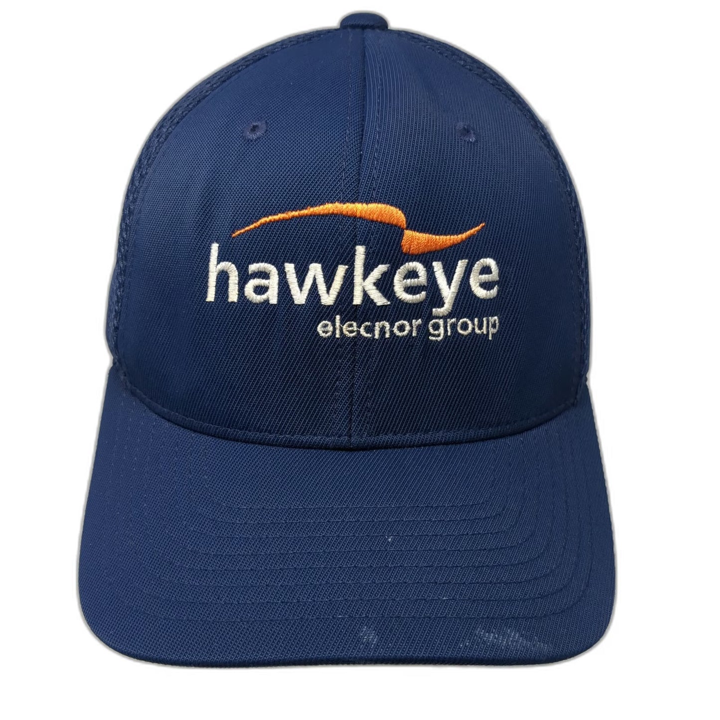 Flexfit Baseball Cap Blue Size XL Hawkeye Elecnor Group Mesh Back Stretch Hat