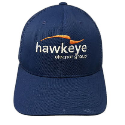 Flexfit Baseball Cap Blue Size XL Hawkeye Elecnor Group Mesh Back Stretch Hat