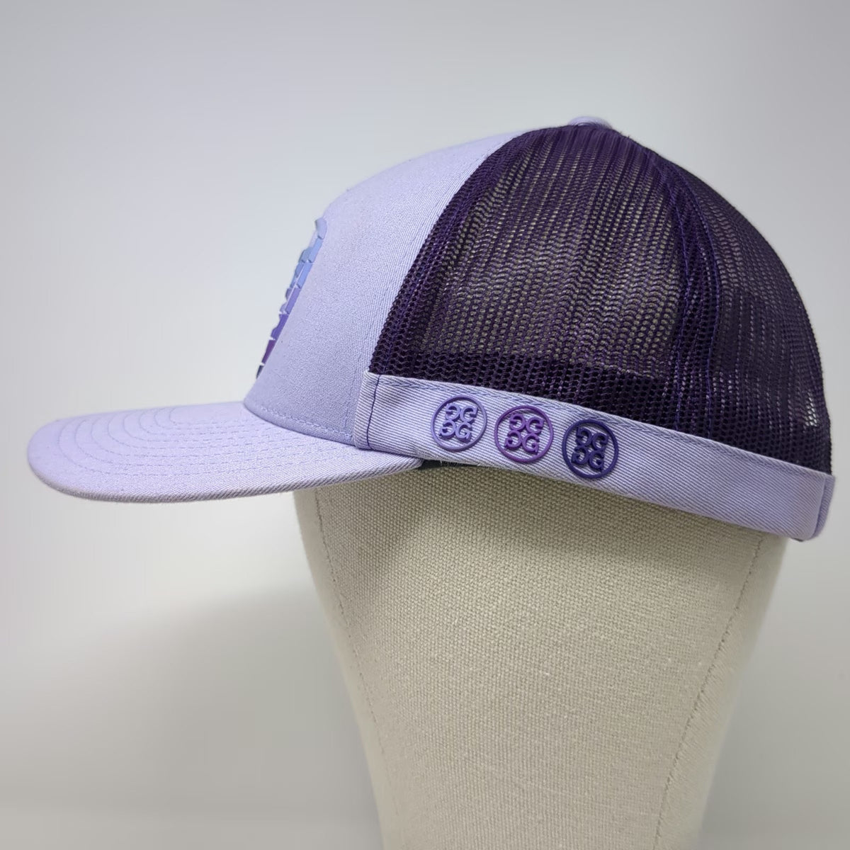 G/FORE Trucker Hat Purple One Size Snapback Mesh Raised Logo A-Frame Golf Hat