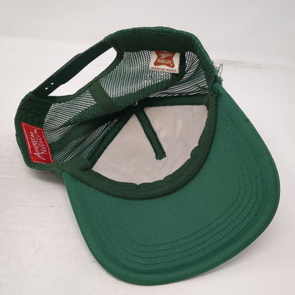 American Needle Trucker Hat Green One Size Miller High Life Mesh Snapback Rope