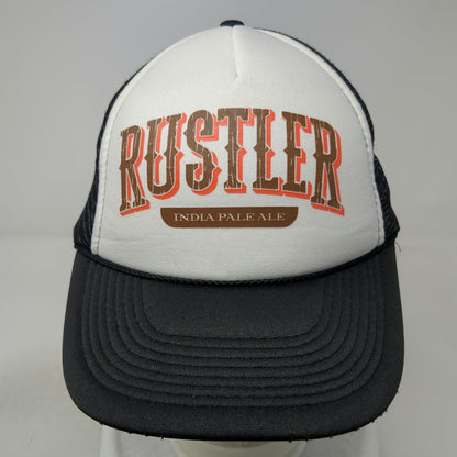 Otto Trucker Hat Black OSFM Rustler India Pale Ale Beer IPA Mesh Back Western